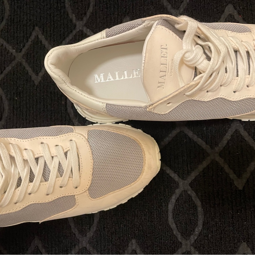 Mallet Cream and Gray Sneakers